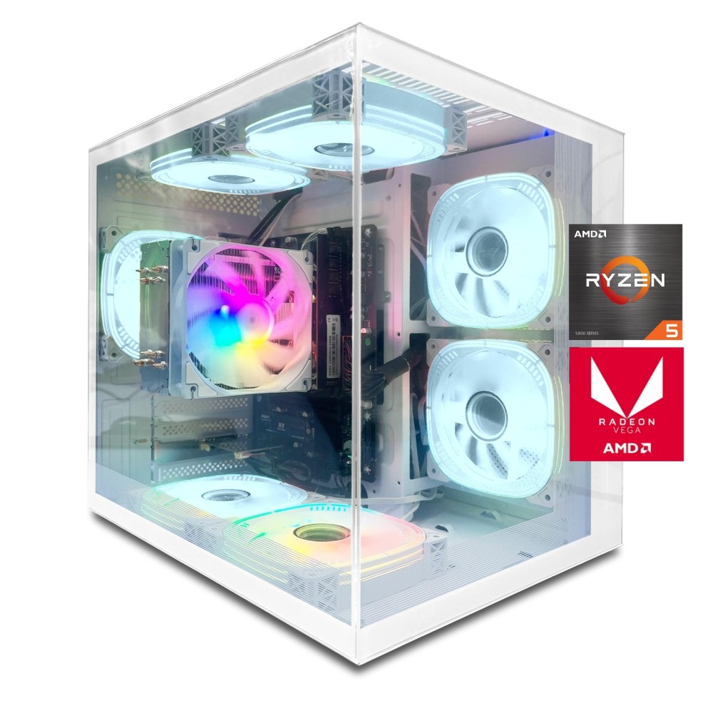 Zhic Gaming Desktop PC, Amd Ryzen 5 5600GT, AMD Radeon Graphics, 16GB Ram, 512GB SSD, Windows 11 Home