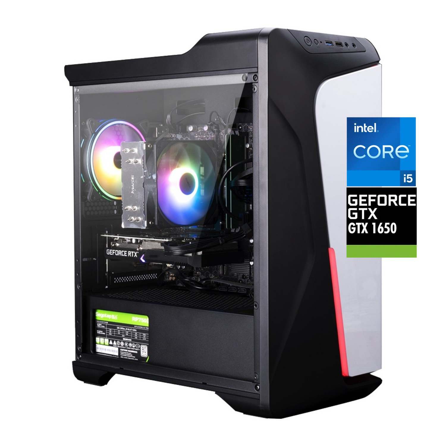 Zhicgcp Gaming Desktop PC, Intel i5 10400F, GTX1650 , 16GB RAM, 500GB SSD, Windows 11 Home