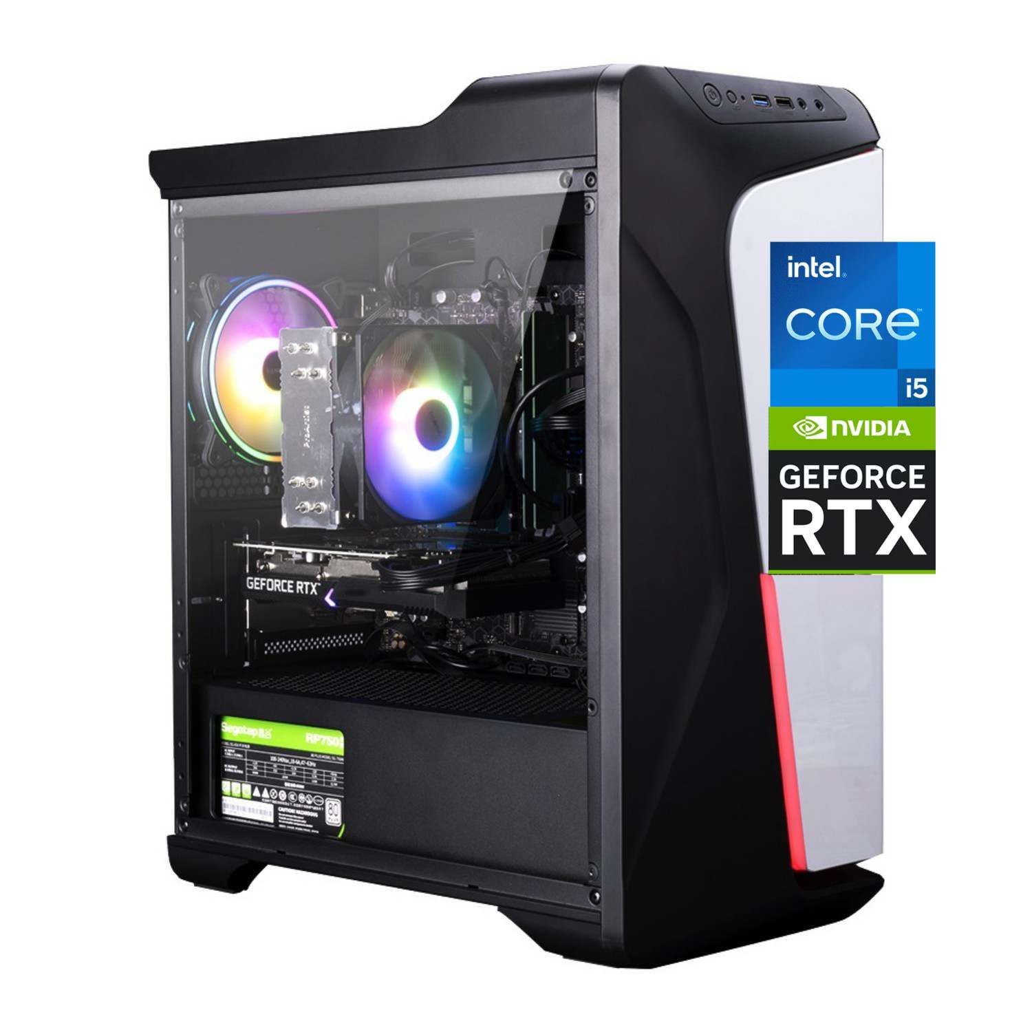 Zhicgcp Gaming Desktop PC, Intel i5 10400F, RTX 3060 , 16GB RAM, 500GB SSD, Windows 11 Home